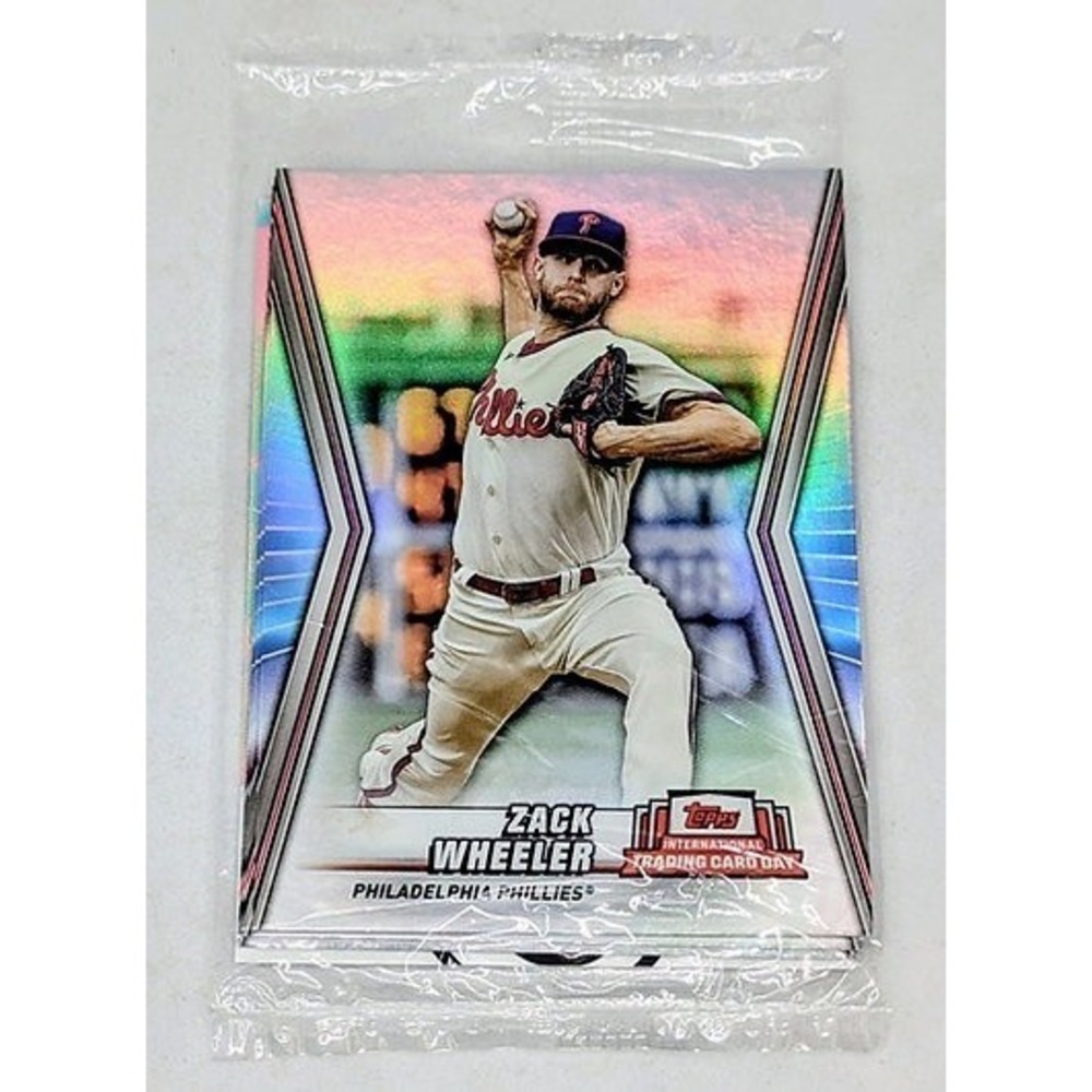 2023 Topps International Trading Card Day Phillies 5 Card Pack - Zack Wheeler